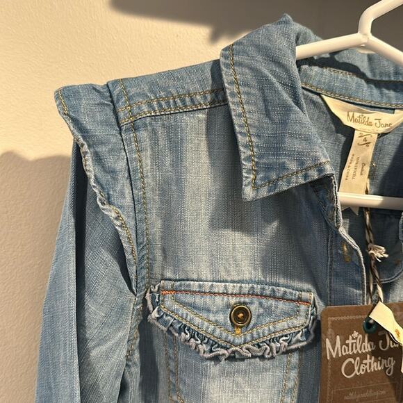 Matilda Jane size 4 Lyle’s Button Down Denim Shirt - Picture 5 of 10